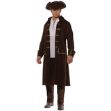 PIRATE COAT SET ADULT BROWN