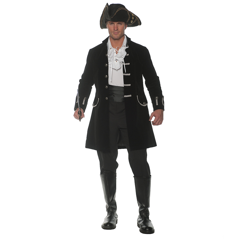 Elegant Frock Coat Adult Black for Vintage Themed Events Halloween and Dramatic Cosplay