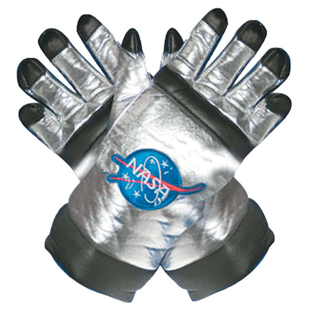 Astronaut Gloves Adult Silver