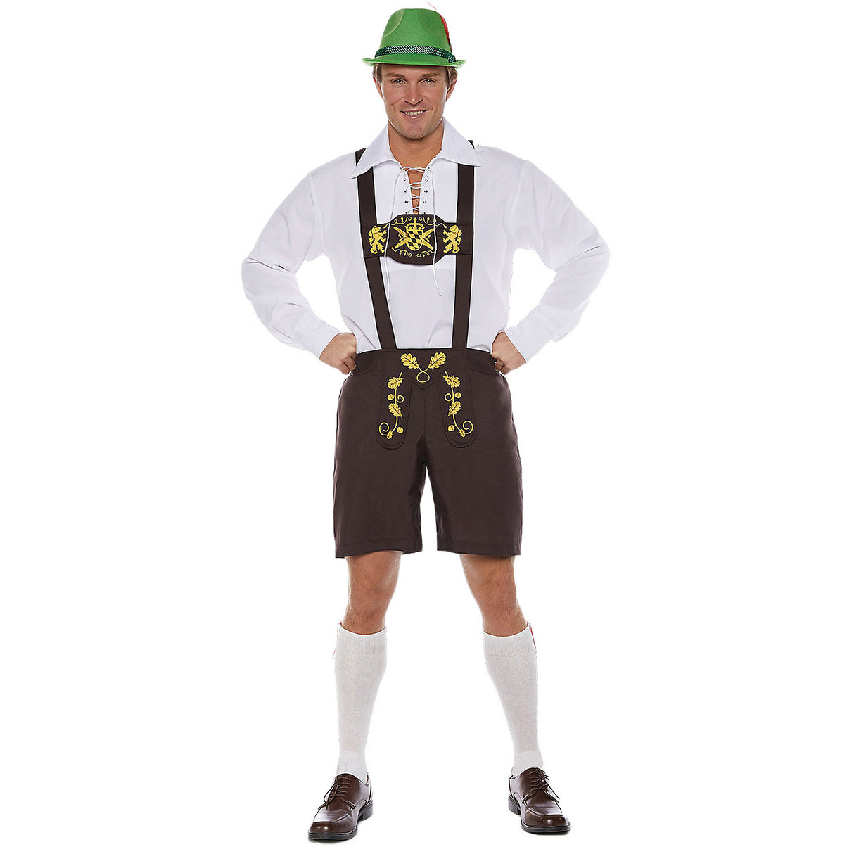 Authentic Lederhosen Adult Costume for Oktoberfest Alpine Events and Themed Parties