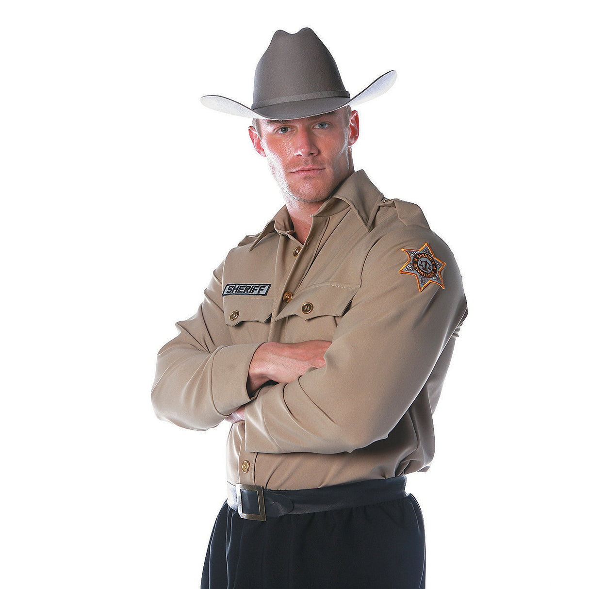 Men's Sheriff Shirt for Wild West Costume Events and Halloween Parties