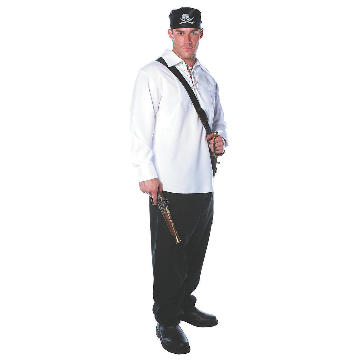 Classic Men's Pirate Shirt for Halloween Parties Themed Events and Historical Reenactments
