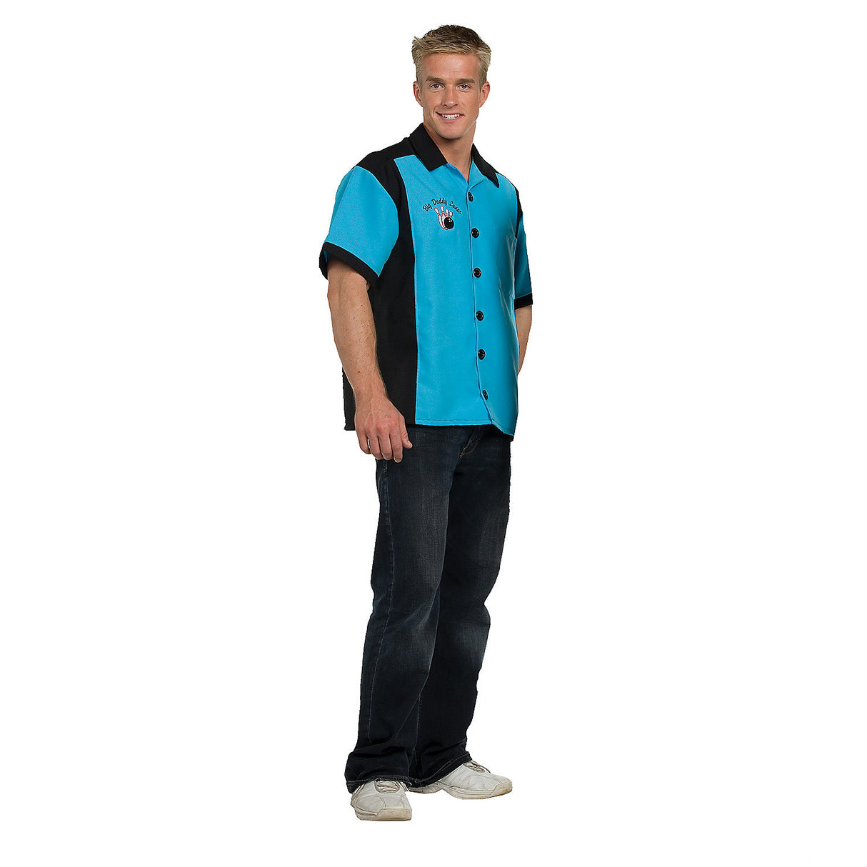 Stylish Adult Bowling Shirt for Retro 1950s Themed Parties and Costume Events