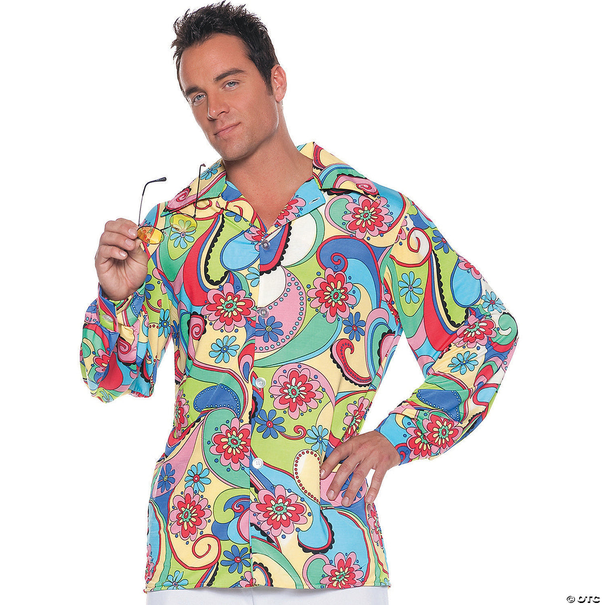 Groovy Men's 60s Shirt for Halloween Parties Themed Events and Costume Celebrations
