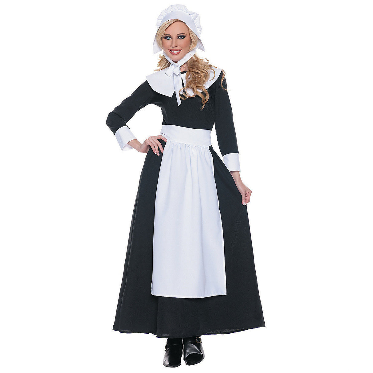 Women's Pilgrim Costume for Halloween Theme Parties and Thanksgiving Pageants