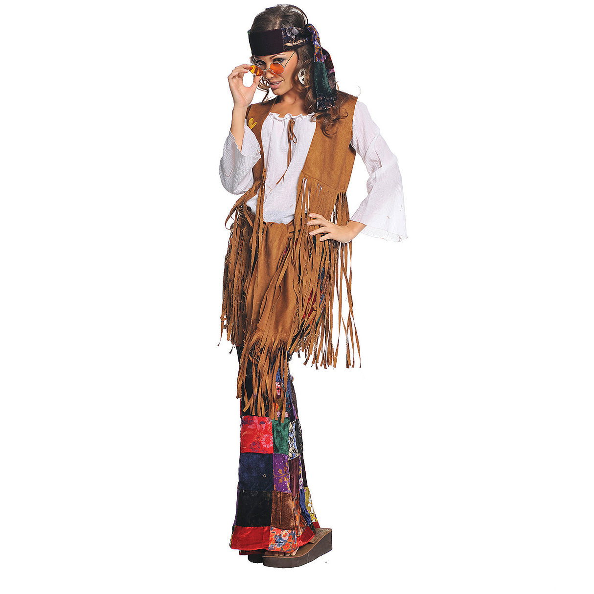 Stylish Women's Hippie Costume for Theme Parties Halloween Celebrations and Creative Events
