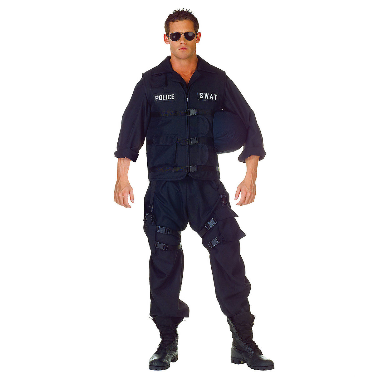 Realistic Men's SWAT Team Costume for Halloween Parties Themed Events and Role Play