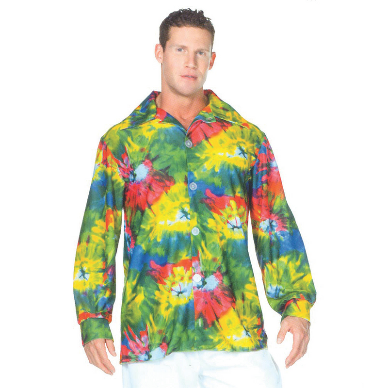 Vintage Tie Dye Shirt for 60s Themed Events Halloween Parties and Retro Celebrations