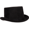 TOP HAT FAUX SUEDE ADULT BLACK