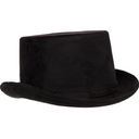 TOP HAT FAUX SUEDE ADULT BLACK
