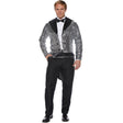 SEQUIN TAILCOAT ADULT SILVER