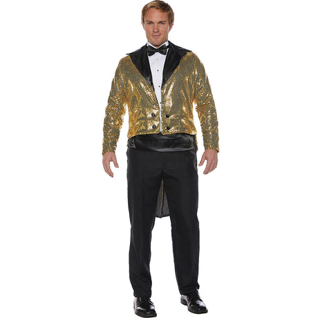 SEQUIN TAILCOAT ADULT GOLD