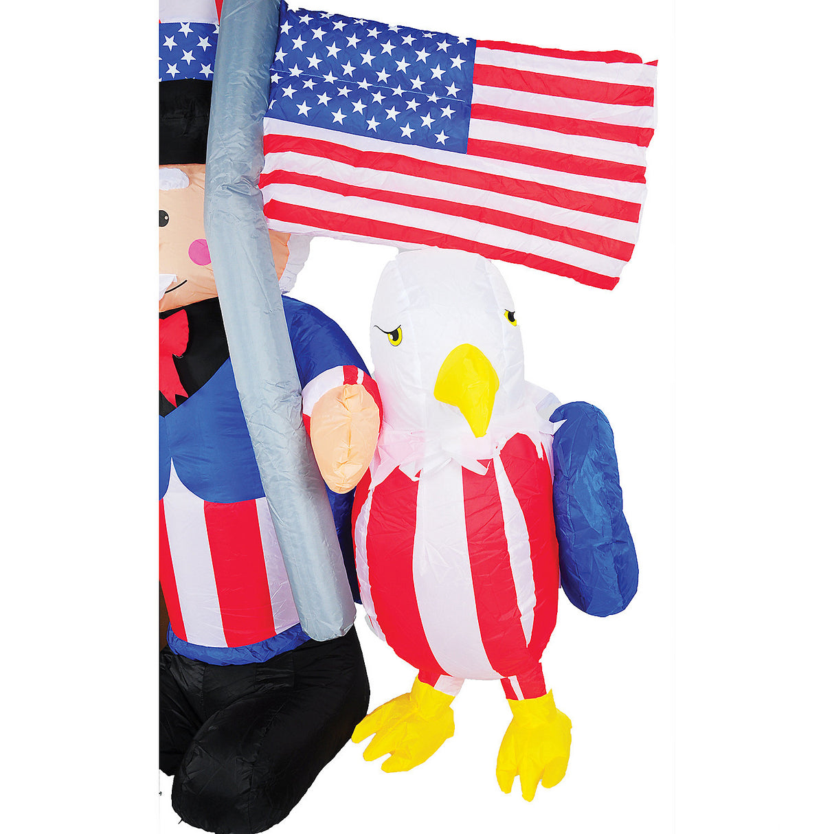 6 Foot Inflatable Uncle Sam with Eagle for Independence Day Celebrations and Patriotic Parties