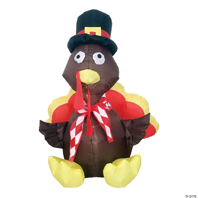 Inflatable Turkey 4 Ft Led Light for Thanksgiving Yard Decor and Holiday Celebrations