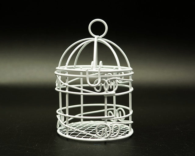Mini White Decorative Bird Cages 3 Inch Pack of 12 Wedding Decor
