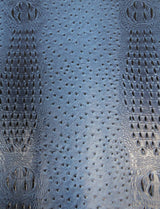 Raging Blue Mutant Ostrich Gator Embossed Vinyl Fabric