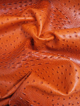Big Z Fabric Poison Orange Embossed Vinyl Fabric by the Yard