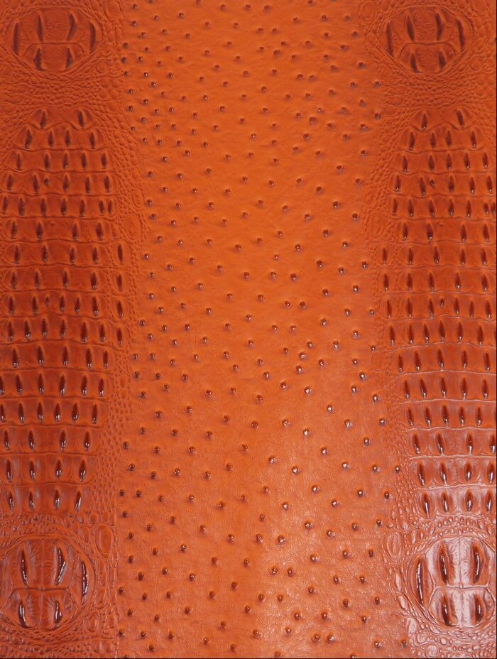 Big Z Fabric Poison Orange Embossed Vinyl Fabric by the Yard