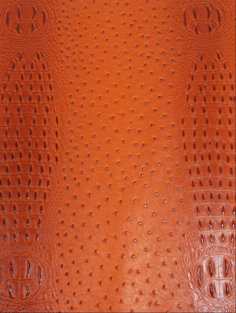 Big Z Fabric Poison Orange Embossed Vinyl Fabric by the Yard