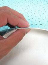 Glacier Blue Mutant Ostrich Gator Embossed Vinyl Fabric