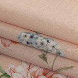 Cotton Voile - Pink Floral Border - La Marche des Fleurs Print - Mood Exclusive Jacques Collection