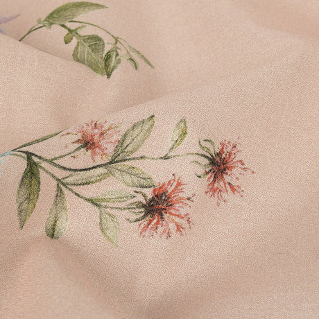 Cotton Voile - Pink Floral Border - La Marche des Fleurs Print - Mood Exclusive Jacques Collection