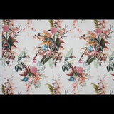 Cotton Voile - Pale Green and Coral Floral - Ile des Orchidees Print - Mood Exclusive Jacques Collection