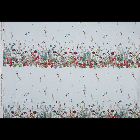 Cotton Voile Panel - White Floral Band - Promenade au Pavot Print - Mood Exclusive Jacques Collection