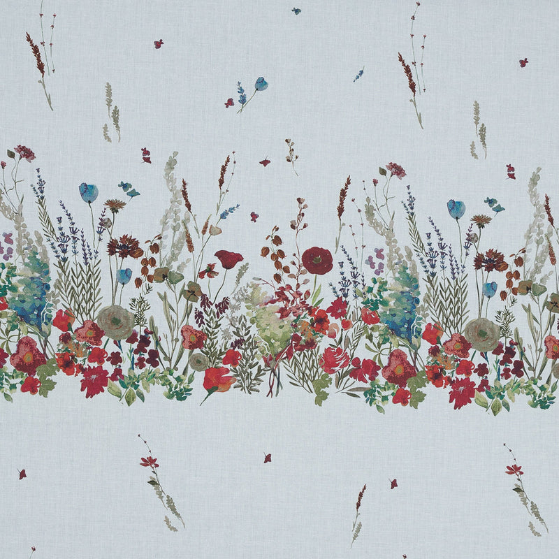 Cotton Voile Panel - White Floral Band - Promenade au Pavot Print - Mood Exclusive Jacques Collection