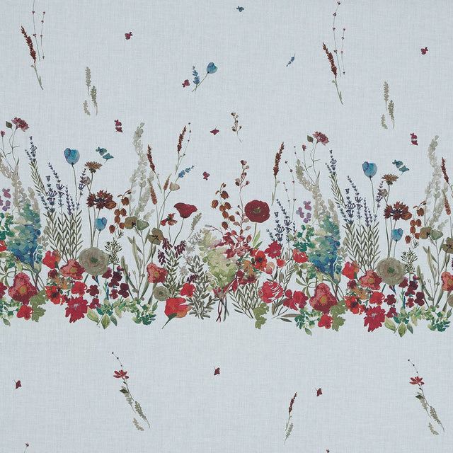 Cotton Voile Panel - White Floral Band - Promenade au Pavot Print - Mood Exclusive Jacques Collection