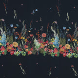 Cotton Voile Panel - Midnight Blue Floral Band - Promenade au Pavot Print - Mood Exclusive Jacques Collection