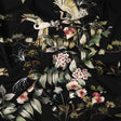 Cotton Poplin - Black and Green Birds and Flowers - La Grande Tournee Print - Mood Exclusive Jacques Collection