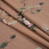 Cotton Poplin - Caramel Birds and Flowers - La Grande Tournee Print - Mood Exclusive Jacques Collection