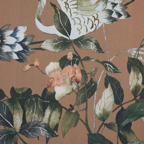 Cotton Poplin - Caramel Birds and Flowers - La Grande Tournee Print - Mood Exclusive Jacques Collection