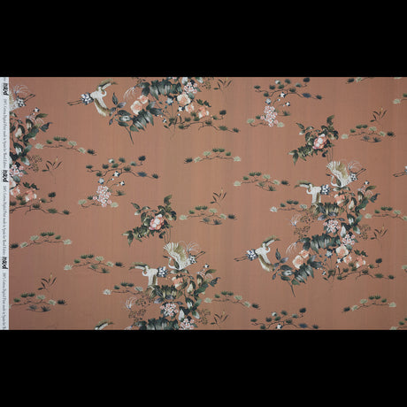 Cotton Poplin - Caramel Birds and Flowers - La Grande Tournee Print - Mood Exclusive Jacques Collection