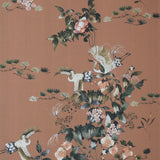 Cotton Poplin - Caramel Birds and Flowers - La Grande Tournee Print - Mood Exclusive Jacques Collection
