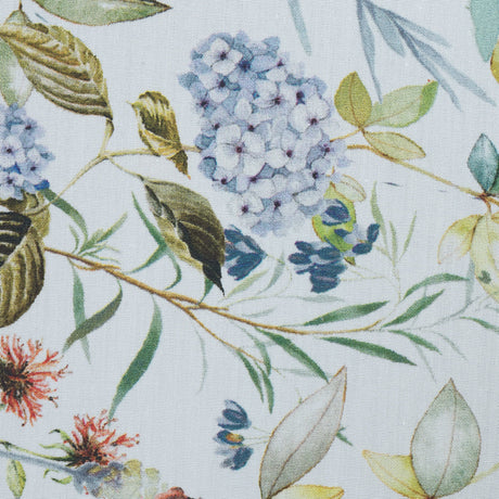 Cotton Poplin - White Floral Border - La Marche des Fleurs Print - Mood Exclusive Jacques Collection