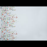 Cotton Poplin - White Floral Border - La Marche des Fleurs Print - Mood Exclusive Jacques Collection