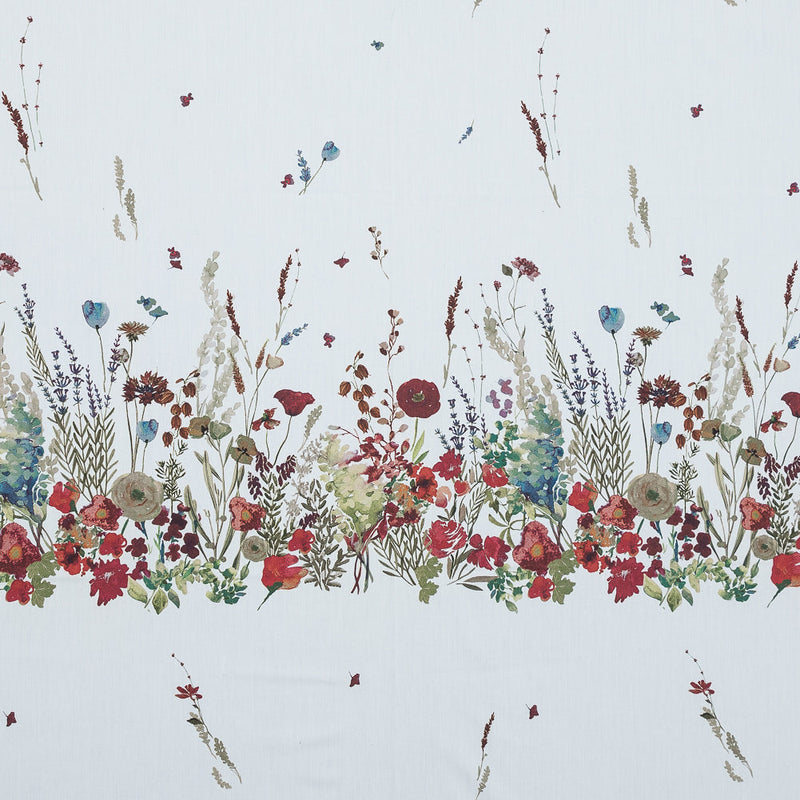 Cotton Poplin Panel - White Floral Band - Promenade au Pavot Print - Mood Exclusive Jacques Collection