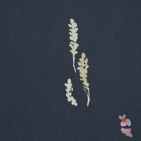 Cotton Poplin Panel - Midnight Blue Floral Band - Promenade au Pavot Print - Mood Exclusive Jacques Collection