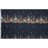 Cotton Poplin Panel - Midnight Blue Floral Band - Promenade au Pavot Print - Mood Exclusive Jacques Collection