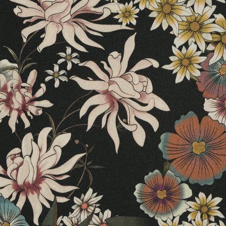 Stretch Cotton Sateen - Rustic Floral - Narcissus' Reflection Print - Mood Exclusive Gaia Collection