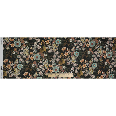Stretch Cotton Sateen - Rustic Floral - Narcissus' Reflection Print - Mood Exclusive Gaia Collection