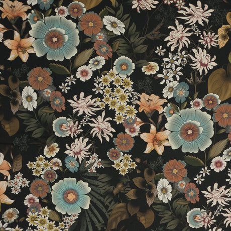 Stretch Cotton Sateen - Rustic Floral - Narcissus' Reflection Print - Mood Exclusive Gaia Collection