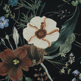 Stretch Cotton Sateen - Black Floral - Persephone's Bouquet Print - Mood Exclusive Gaia Collection