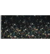 Stretch Cotton Sateen - Black Floral - Persephone's Bouquet Print - Mood Exclusive Gaia Collection