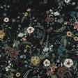 Stretch Cotton Sateen - Black Floral - Persephone's Bouquet Print - Mood Exclusive Gaia Collection