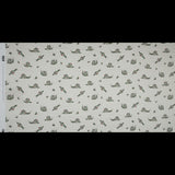 Stretch Cotton Sateen - White Floral Snails - The Snail's Bounty Print - Mood Exclusive Gaia Collection