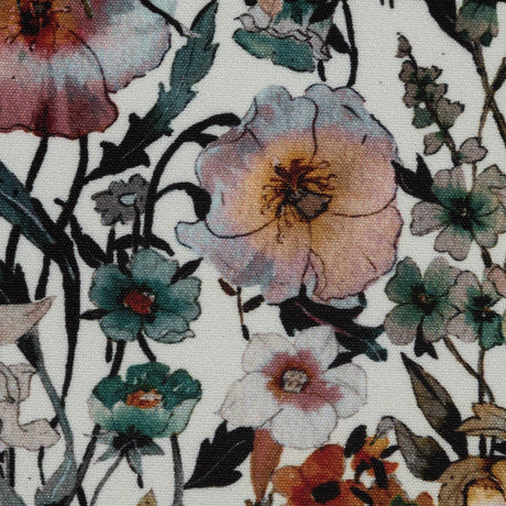 Stretch Polyester Crepe - Ivory Floral - Passing of Adonis Print - Mood Exclusive Gaia Collection