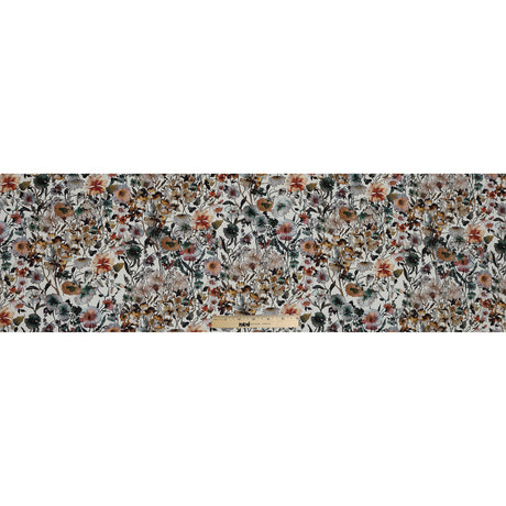 Stretch Polyester Crepe - Ivory Floral - Passing of Adonis Print - Mood Exclusive Gaia Collection